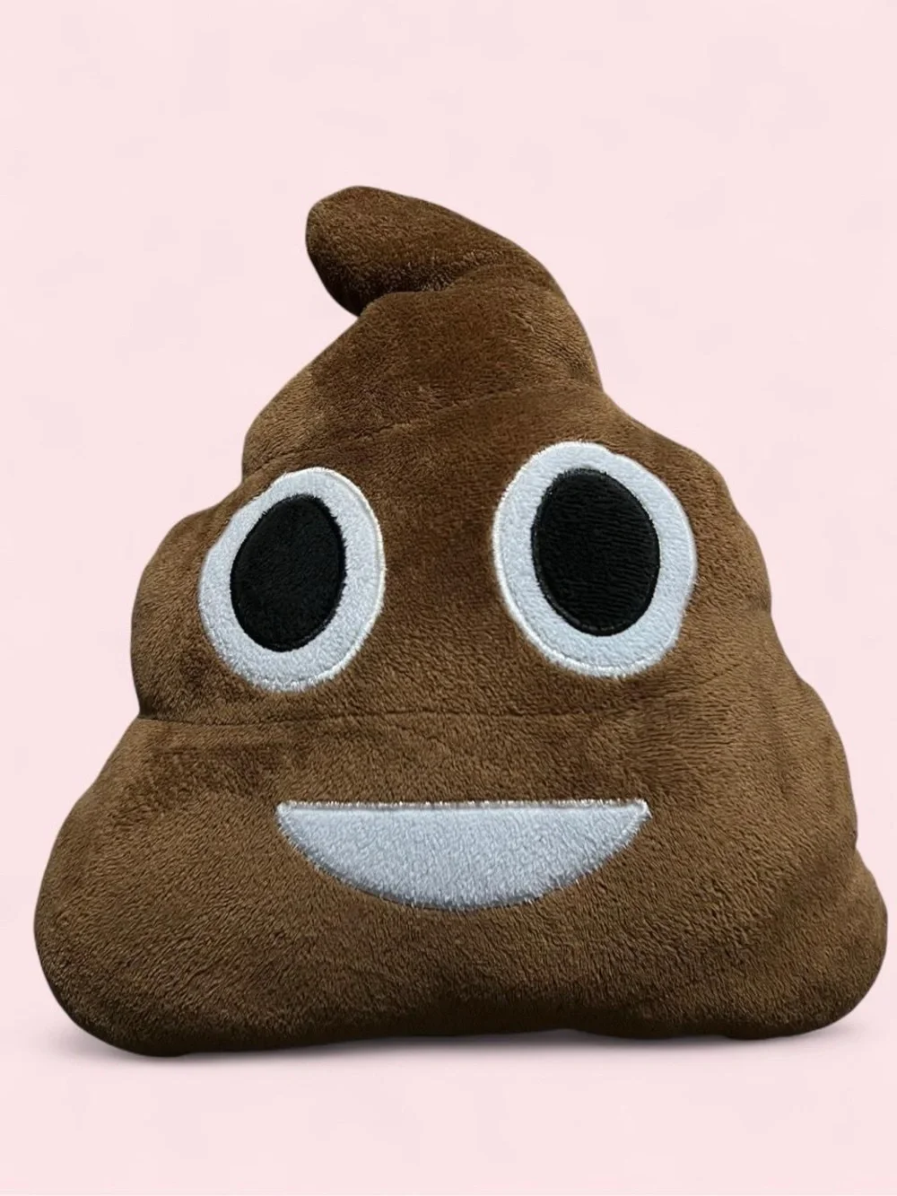 Plush Poop Emoji Pillow - Brown Smiley